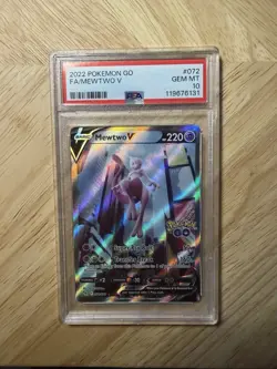 PSA 10 2022 Pokemon GO Mewtwo V Full Art Holo 072/078 Ultra Rare - Image 3