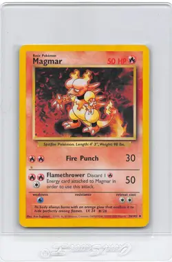 Magmar 36/102 - BASE SET - 4TH PRINT 1999-2000 - POKEMON CARD - UNLIMITED - LP - Image 1