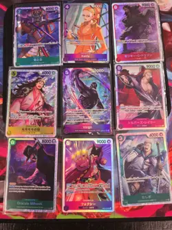 One Piece TCG Lot of 9 Cards Near Mint Condition ALT ART- SR - Image 1