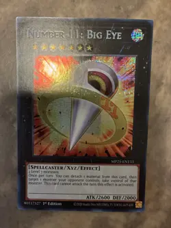 Yugioh! TCG - Number 11: Big Eye - Prismatic Secret Rare - MP25-EN133 - Image 1