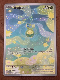 Pokemon TCG Budew 221/217 Ascended Heroes Illustration Rare NM Card - Image 1
