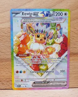 Pokemon TCG Prismatic Evolutions Eevee EX 174 Black Star Promo Card NM - Image 1