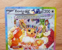 Pokemon TCG Prismatic Evolutions Eevee EX 174 Black Star Promo Card NM - Image 2