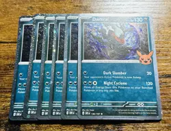 Pokemon Darkrai Trick Or Trade 2024 Holo Card 136/197 NM 6 Card Lot - Image 1