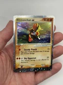 Hitmonchan ex 2003 98/109 Ruby and Sapphire Rare Holo Pokemon Card TCG - Image 1