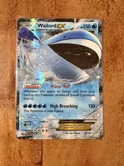 Wailord EX - 38/160 - Full Art - Primal Clash - Pokemon Card - MT HOLO - Image 1