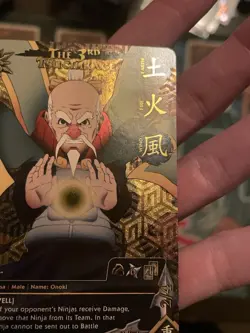 Naruto TCG CCG The 3rd Tsuchikage Card Super Rare Near Mint - Image 3