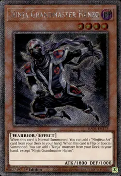 Ninja Grandmaster Hanzo - Platinum Secret Rare 1st Ed. RA04-EN173 - NM - YuGiOh - Image 1
