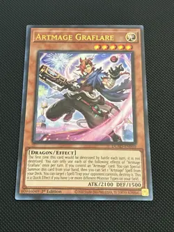 Yugioh | Artmage Graflare (UR) DUAD-EN010 Ultra Rare 1st Edition Near Mint NM - Image 1