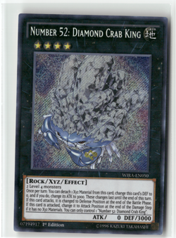 Number 52: Diamond Crab King WIRA-EN050 Secret Rare 1st Edition LP - Image 1