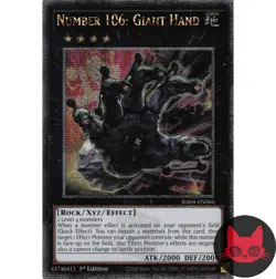Yugioh Number 106: Giant Hand RA04-EN066 QC Secret Rare 1st Edition NM - Image 1