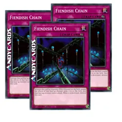 3x FIENDISH CHAIN • (Catena Demoniaca) • Comune • SDCK EN037 • 1Ed • Yugioh! - Image 1