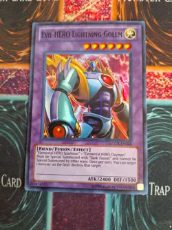 Yu-Gi-Oh! Evil HERO Lightning Golem LCGX-EN068 Super Rare Unlimited Near Mint - Image 1