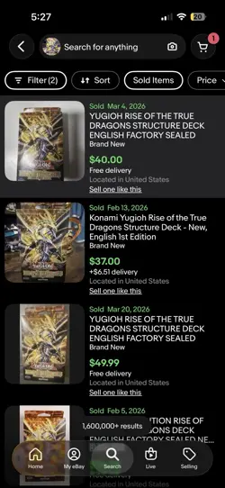 YUGIOH RISE OF THE TRUE DRAGONS STRUCTURE DECK ENGLISH SEALED ✨🔥SMALL RIP - Image 2
