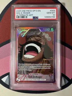 PSA 10 ONE PIECE - Gol D Roger OP13-003 (ALT ART, L) | Carrying On His Will - Image 1