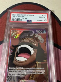 PSA 10 ONE PIECE - Gol D Roger OP13-003 (ALT ART, L) | Carrying On His Will - Image 3