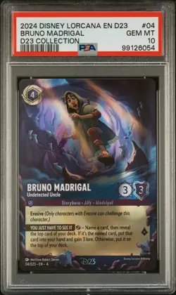 DISNEY LORCANA EN D23-D23 EXPO PROMO BRUNO MADRIGAL - UNDETECTED UNCLE PSA 10 - Image 1