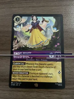 Snow White - Merry as the Morning 37/204 Wilds Unknown Regular Disney Lorcana - Image 1