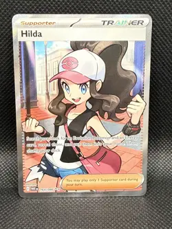 Hilda 164/086 Holo Ultra Rare White Flare Pokemon Near Mint - Image 1