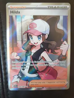 Hilda 164/086 Holo Ultra Rare White Flare Pokemon Holo Near Mint - Image 1