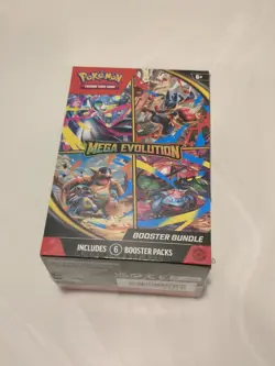 Pokemon Mega Evolution Booster Bundle Box 6 Packs NEW SEALED - Image 1