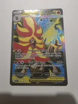Mega Pyroar ex 099/086 Ultra Rare ME04: Chaos Rising Pokemon Holo Near Mint - Image 1