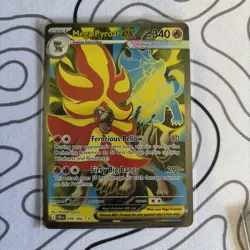 Mega Pyroar ex 099/086 Ultra Rare ME04: Chaos Rising Pokemon Near Mint - Image 1