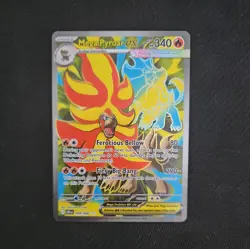 Mega Pyroar ex 099/086 Ultra Rare ME04: Chaos Rising Pokemon Near Mint - Image 1
