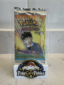 Pokemon WOTC Gym Heroes Unlimited Booster Pack Brock Art Sealed UK Seller TCG - Image 1