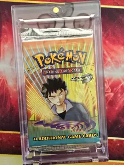 Pokemon Gym Heroes Booster Pack WOTC factory sealed Brock art! (Likely Light) - Image 3
