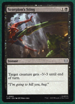 Scorpion's Sting - Marvel's Spider-Man (SPM) #65 - Magic: The Gathering MTG Card - Image 1