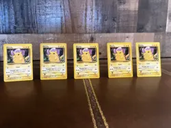 Lot of 5 Pikachu Pokemon Cards Base Set Style 40 HP NM/LP Bundle - Image 2