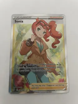 Pokemon TCG Sonia Rebel Clash 192/192 Holo Full Art Ultra Rare Card LP - Image 1