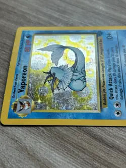 1999 WOTC VTG Pokemon Trading Card Vaporeon Rare Holo 12/64 Jungle Set - Image 3