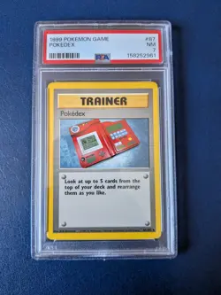 Pokemon TCG Pokedex 87/102 Base Set Unlimited WOTC Vintage Card PSA 7 - Image 1