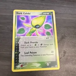 Dark Celebi 4/101 Hidden Legends Holo Rare Vintage Pokemon Card - Image 1