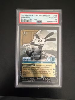 2024 Disney Lorcana Azurite Sea Oswald - The Lucky Rabbit Promos #06/D23 PSA 10 - Image 1