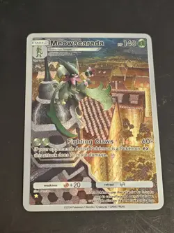 Meowscarada Pokemon TCG Pocket Custom Textured Fanart Card - Image 1