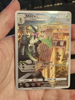 Meowscarada Pokemon TCG Pocket Custom Textured Fanart Card - Image 2