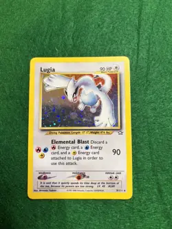 Pokemon TCG Lugia Neo Genesis Holo Rare Vintage Card 9/111 Unlimited LP/NM - Image 1