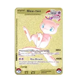 Pokemon Card Mew VMAX D54/172 Gold Metal Card - Carta In Metallo Fanmade TCG - Image 1