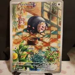 Pokemon TCG Lechonk Illustration Rare Holo Card 209/197 Sv03: Obsidian Flames NM - Image 1