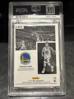 2015 Panini Noir Stephen Curry Acetate Material Prime /49 Game Used PSA 8 Pop 2 - Image 2