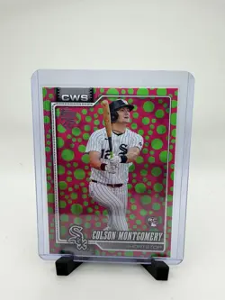 2026 Topps Colson Montgomery Pink Green Holiday Polka Dot RC 157 Easter Series 1 - Image 1