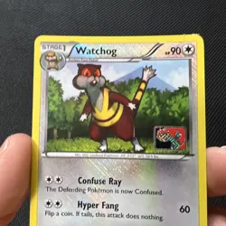 Watchog 79/114 Black & White Base Set Crosshatch League Promo Pokemon Card - Image 2