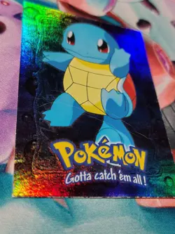 Topps Pokemon Stage 1 #07 Squirtle Hologram Rainbow E7/12 English 1999 - Image 1
