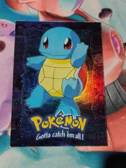 Topps Pokemon Stage 1 #07 Squirtle Hologram Rainbow E7/12 English 1999 - Image 2