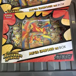 X2 Pokemon Mega Emboar EX Box Mega Evolution: Ascended Heroes Promo English - Image 2
