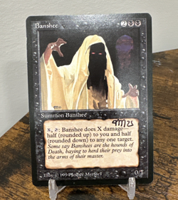MTG The Dark Banshee Artist Proof Signed Jesper Myrfors Painted Back Mouth Lady - Image 2