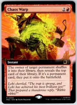 Chaos Warp Extended Art 359 Commander Marvel Super Heroes Magic The Gathering NM - Image 1